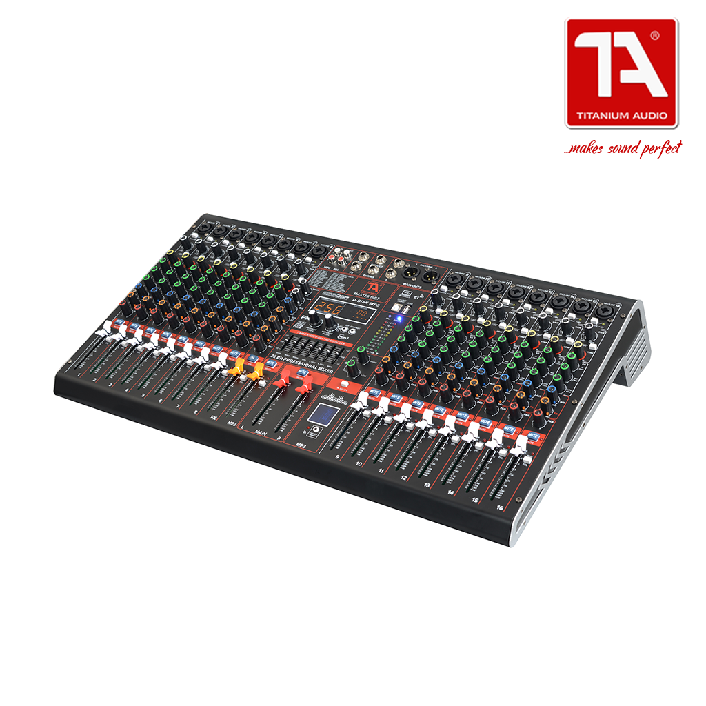 Titanium Audio Master 16BT Mixer / Professional 16inch Mixer / USB, Aux, Bluetooth, input / TA Master 16BT