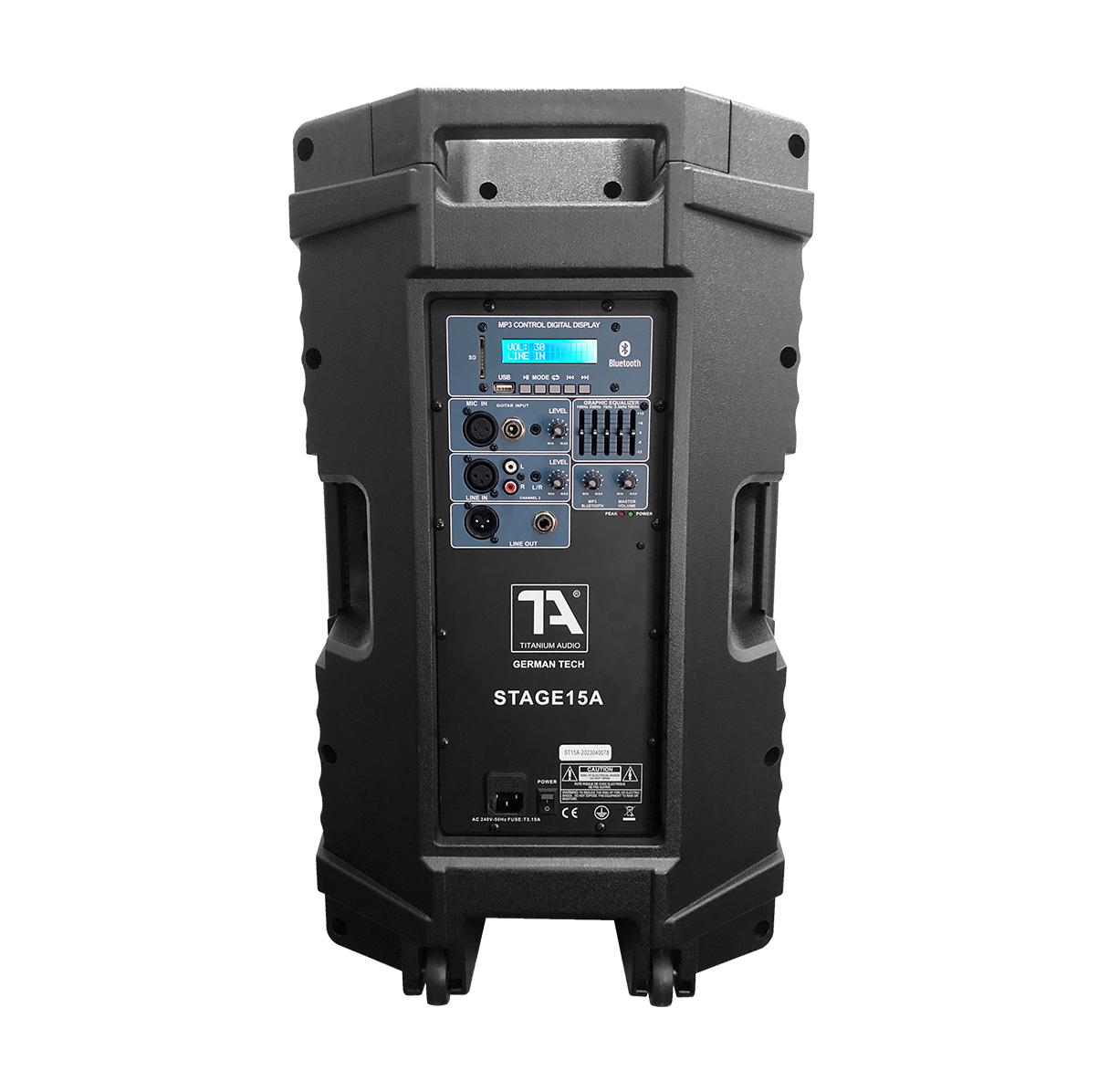 Titanium Audio Stage 15A / Active Speaker / 800W / 15 inch Karaoke Speaker / Bluetooth, USB, MP3 / TA Stage 15a / Titanium Audio