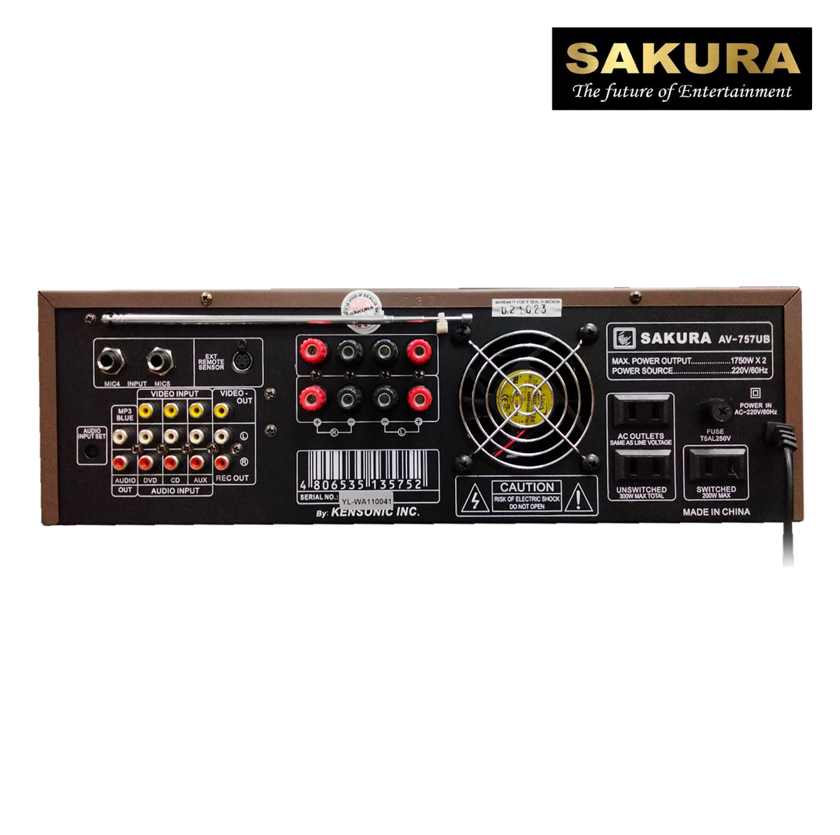 Sakura AV757UB Amplifier/1750W x2 / USB Karaoke Amplifier / Sakura Amplifier