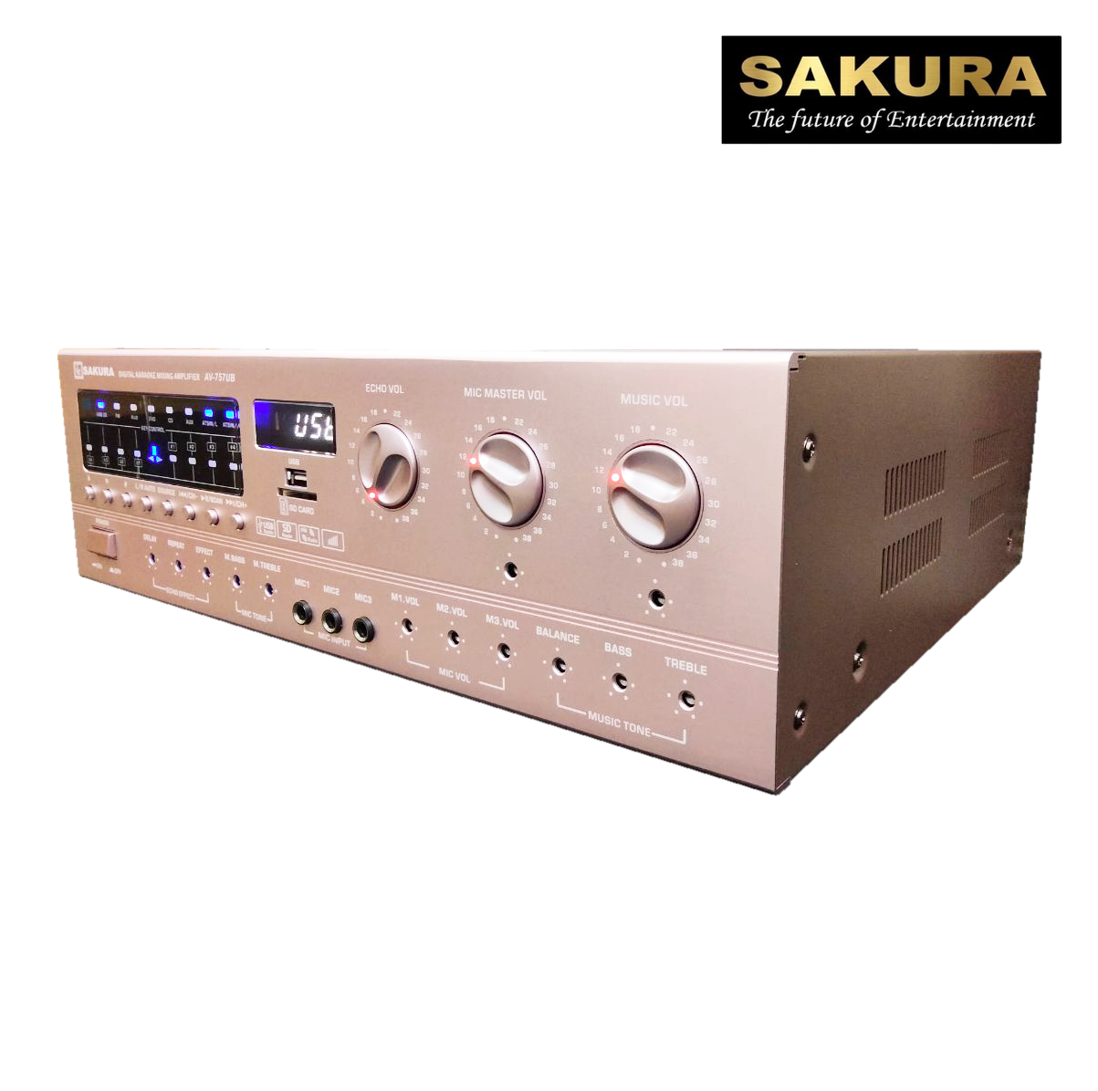 Sakura AV757UB Amplifier/1750W x2 / USB Karaoke Amplifier / Sakura Amplifier