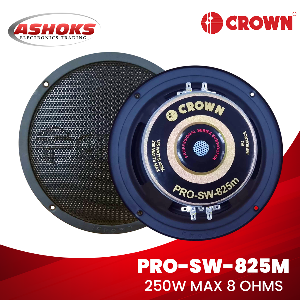 Crown Pro-SW-825M/8 OHMS Dual Impedance/ Crown Pro-SW-825M/Professional Hi-FI- Subwoofer
