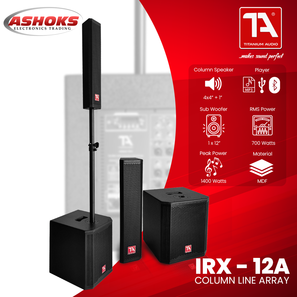 Titanium Audio IRX-12A Colum Line Array (RMS power 700W/Peak Power 1400W) / Column + Subwoofer