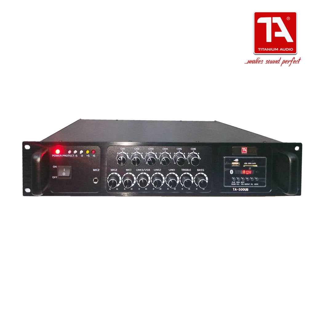 Titanium Audio 500UB Amplifier / 500W / 3 channel line input / Digital Screen Display / Karaoke -