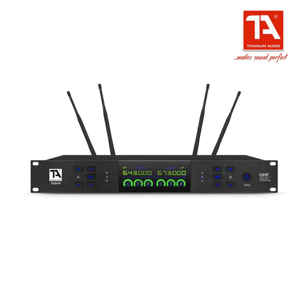 Titanium Audio Hybrid Microphone/Professional Wireless Microphone/Dual UHF Rechargeable Wireless