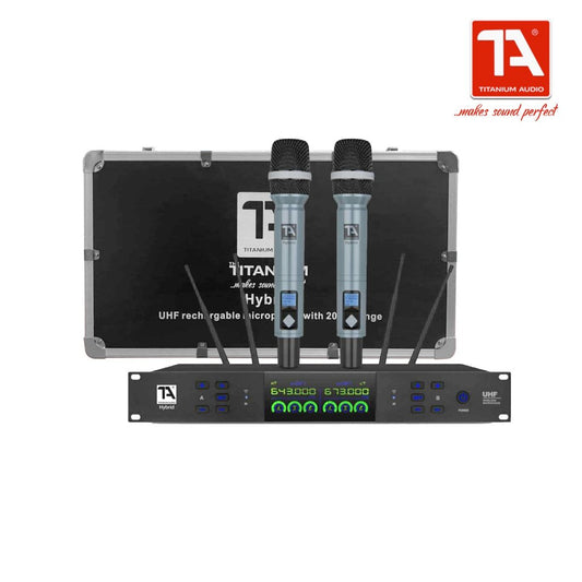 Titanium Audio Hybrid Microphone/Professional Wireless Microphone/Dual UHF Rechargeable Wireless