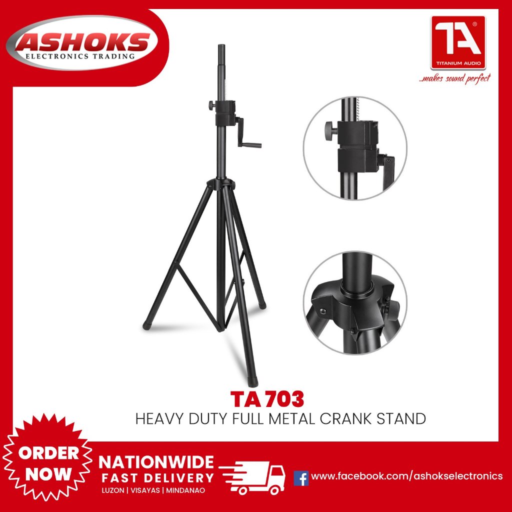 Titanium Audio TA 703 Crank Stand/Speaker Stand/Heavy Duty/TA 703 Speaker Stand/Titanium Audio