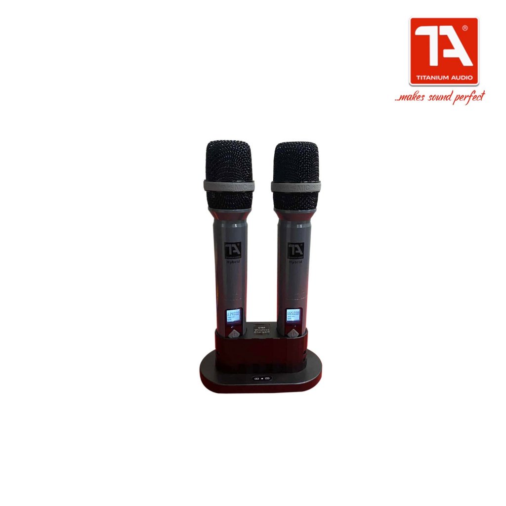 Titanium Audio Hybrid Microphone/Professional Wireless Microphone/Dual UHF Rechargeable Wireless