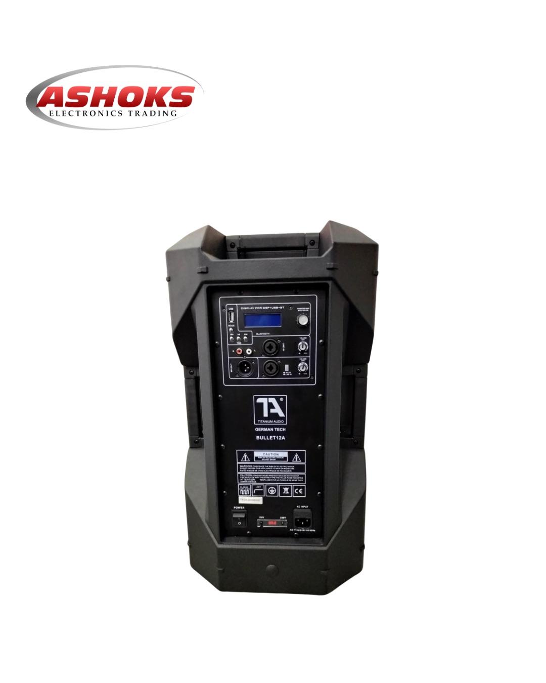 Titanium Audio Bullet12A / 1200W / Active Speaker / 12 inch /Bluetooth/LCD Display/1pc. per Order -