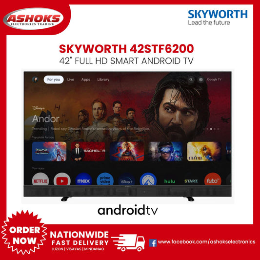 Skyworth 42STF6200 Smart Andriod TV / 42 inches / 2k Full HD / Dolby Audio / Google TV / HDR 10