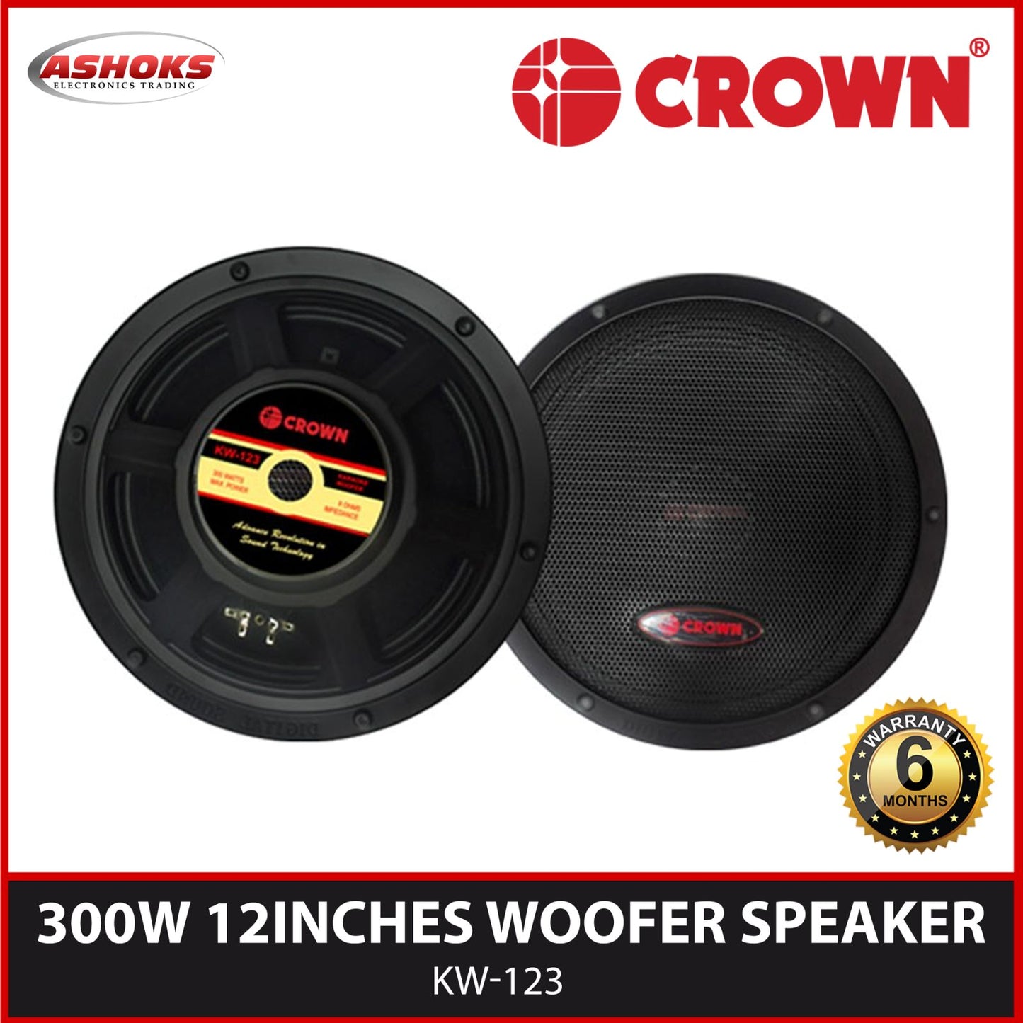 Crown KW 123 300W Woofer Speaker 12 inch