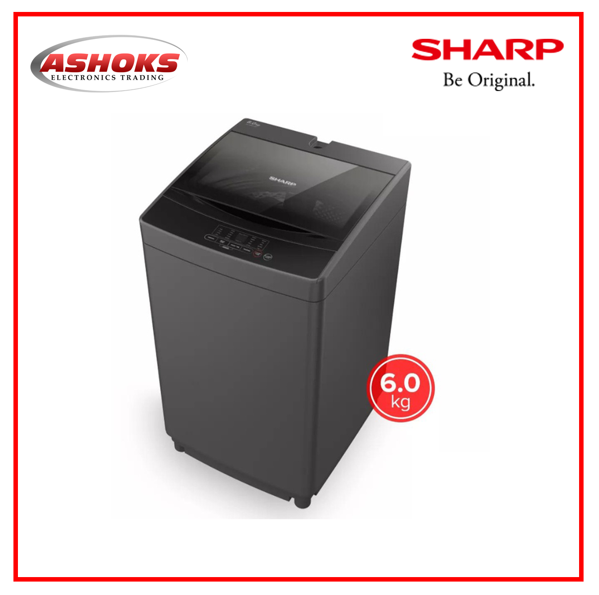 Sharp ES JN06A9(GY) Fully Auto Washing Machine / 6kg Top Load