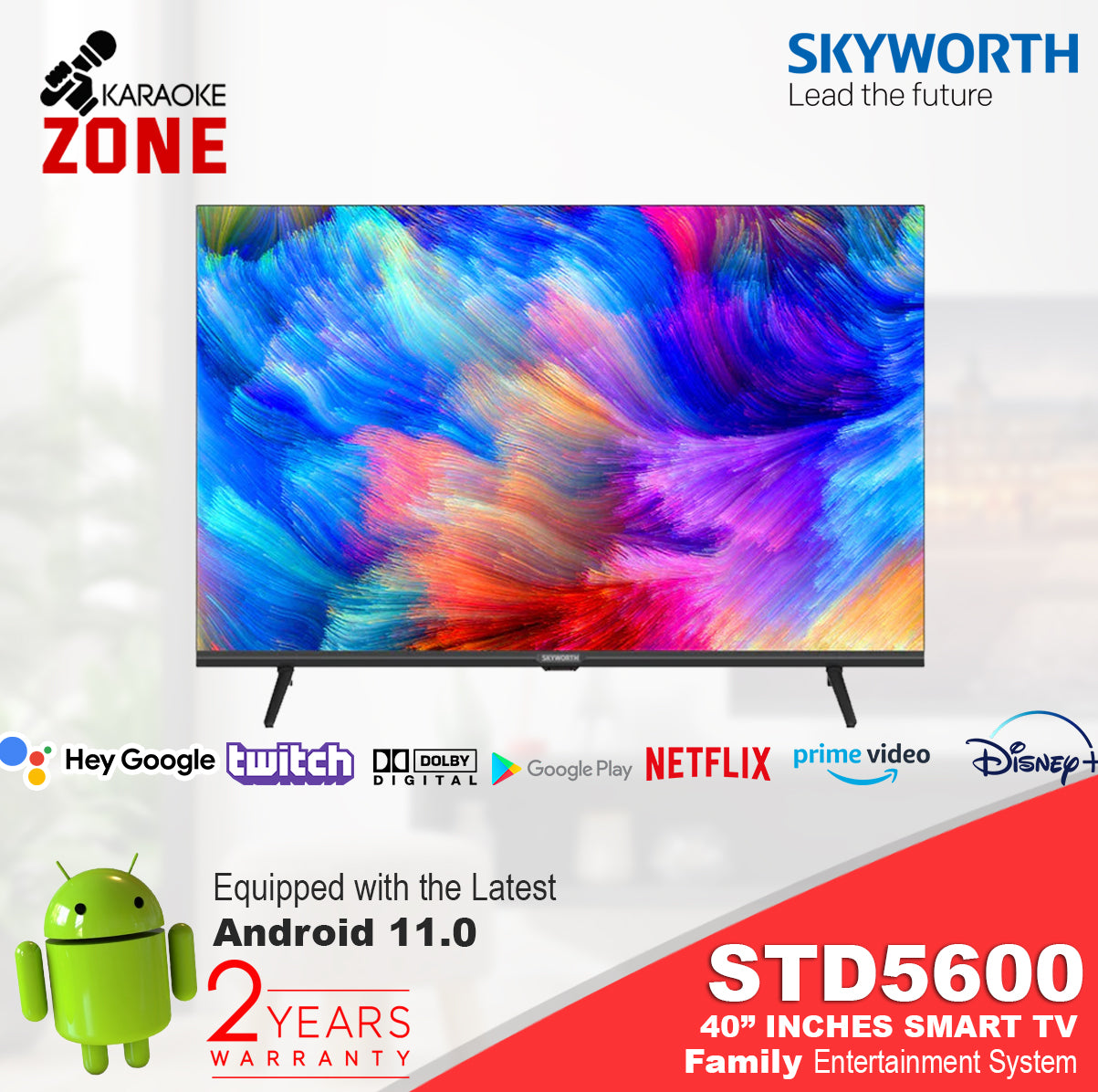 Skyworth 40STD5600 Android Smart TV / 40 inch / Android 11 / free wall –  ashoks electronics trading