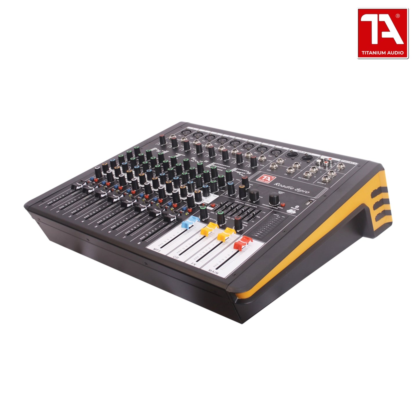 Titanium Audio Roadie 8Pro Curve 8 Channel Powered Mixer 32BIT EFFECTS