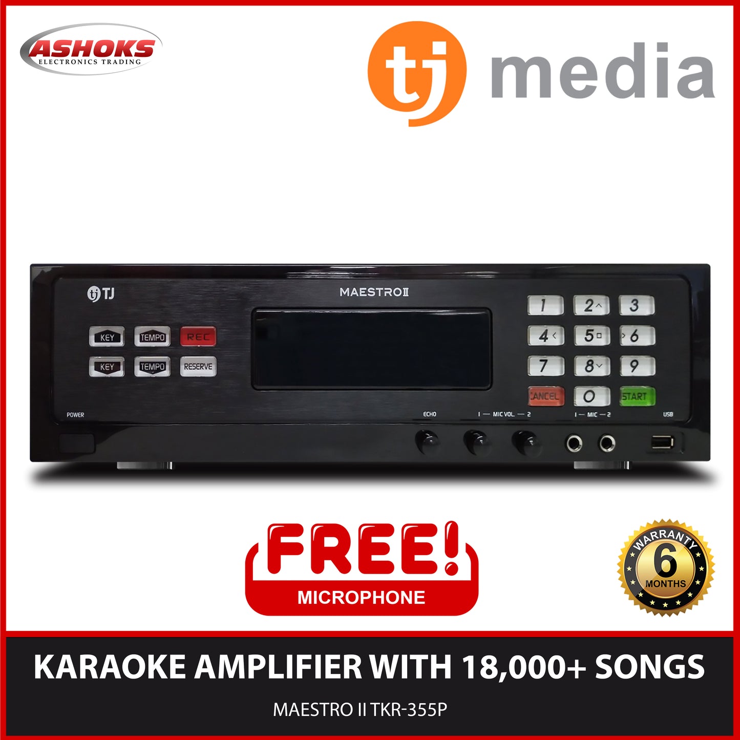 TJ MEDIA TKR 335P MAESTRO II Karaoke Player