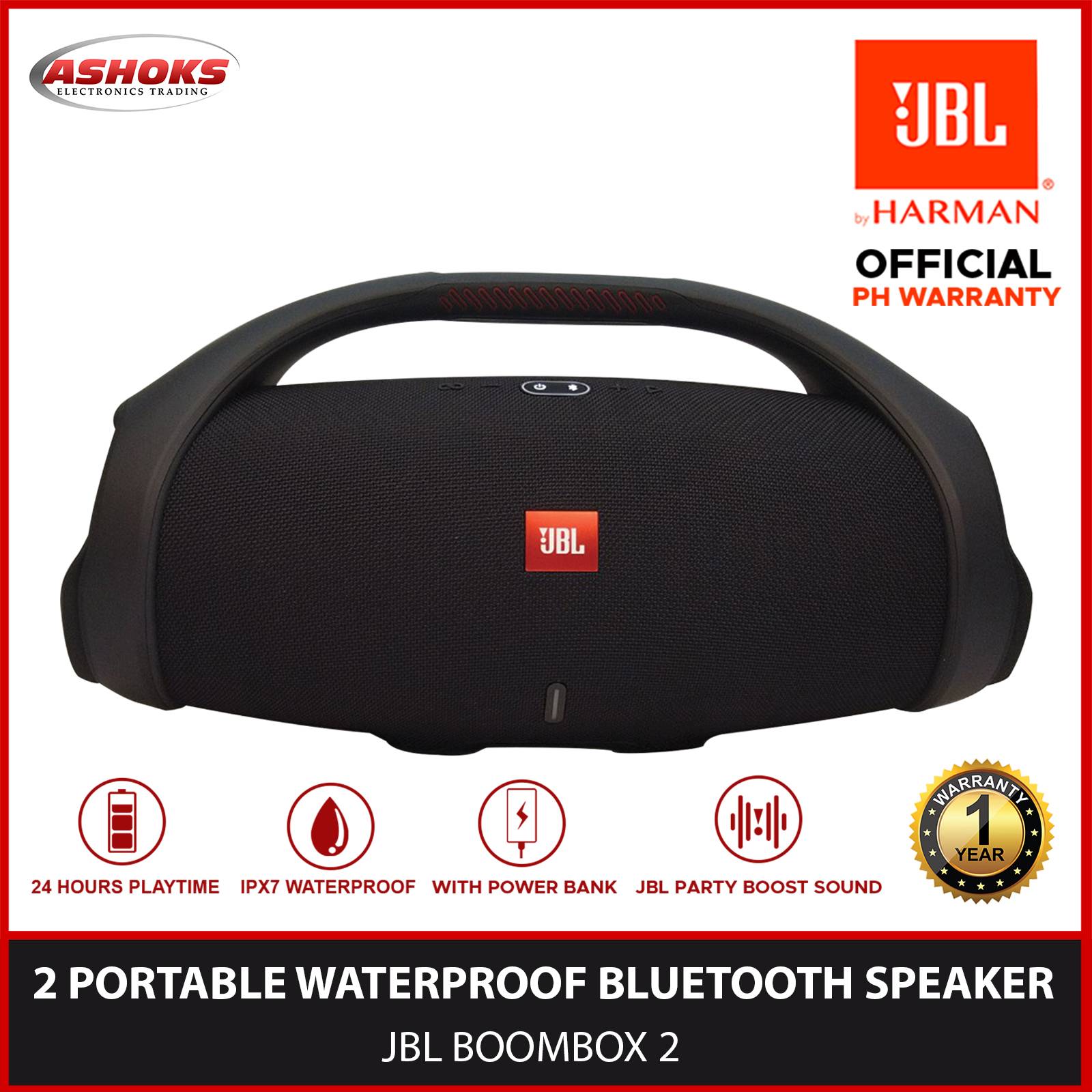 JBL Boombox 2 Portable Bluetooth Speaker / Speaker JBL ashoks electronics trading