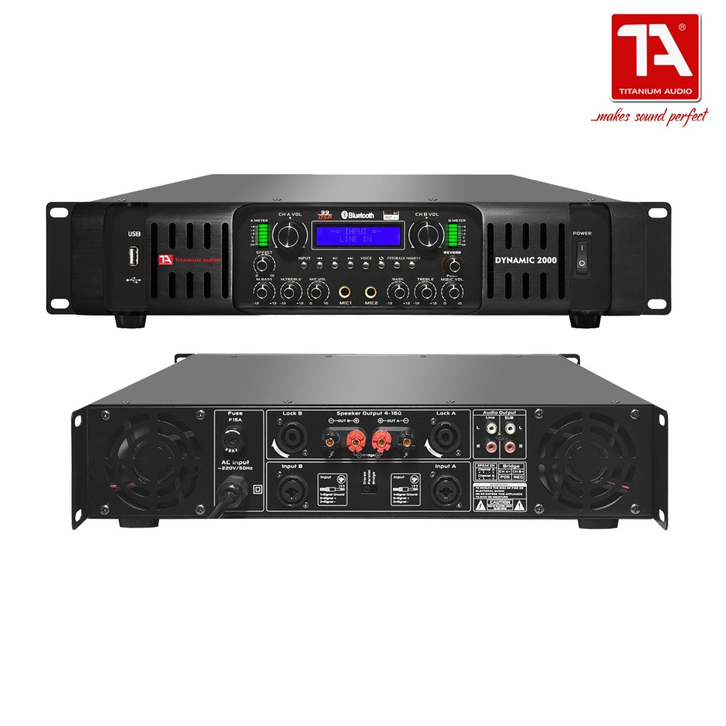 Titanium Audio Dynamic 2000 / DSP Professional Amplifier / TA Dynamic 2000 Amplifier / Titanium Audio