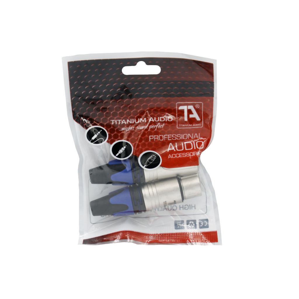 Titanium Audio XLR Connectors Sets / Premium Connectors / Female and Male / Professional Audio Accessories