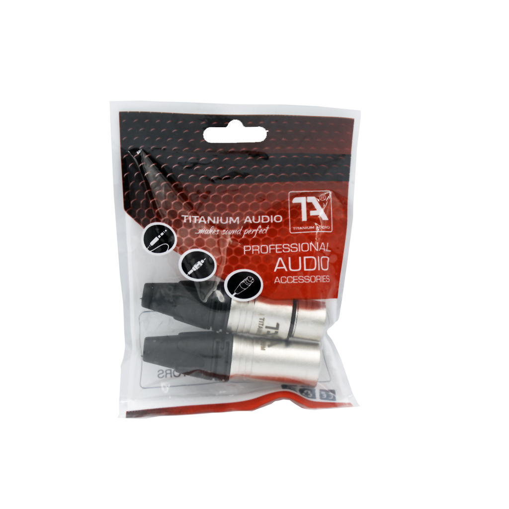 Titanium Audio XLR Connectors Sets / Premium Connectors / Female and Male / Professional Audio Accessories