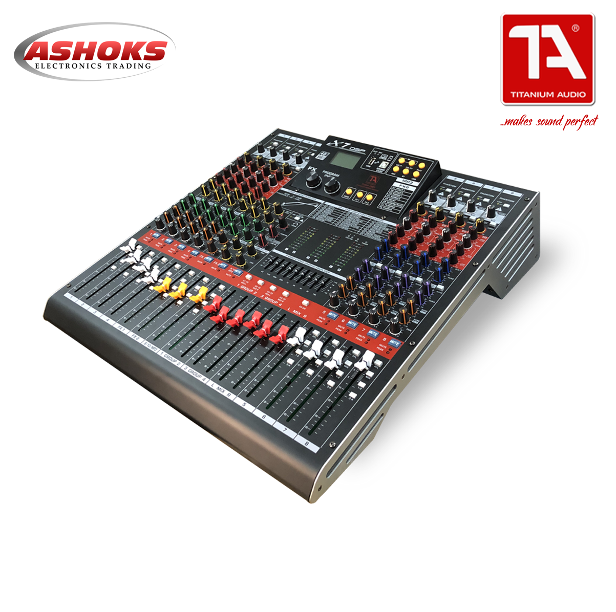 Titanium Audio PSM 8BT / X7 DSP Effects / 8 Channel 4 BUS Mixer / Bluetooth / Psm 8Bt / Titanium Audio