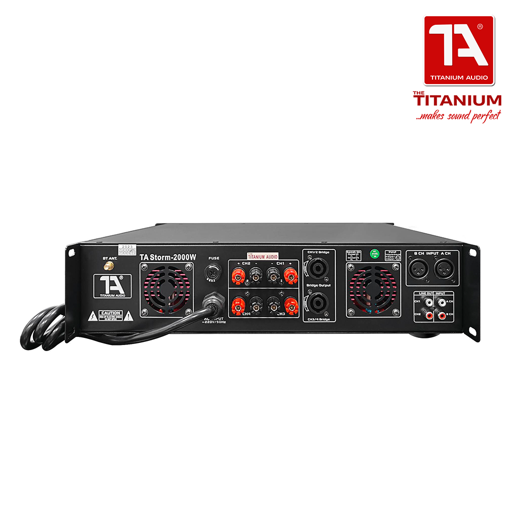 Titanium Audio Storm 2000W / Professional Karaoke Mixing Amplifier / XLR or RCA Input / USB, SD