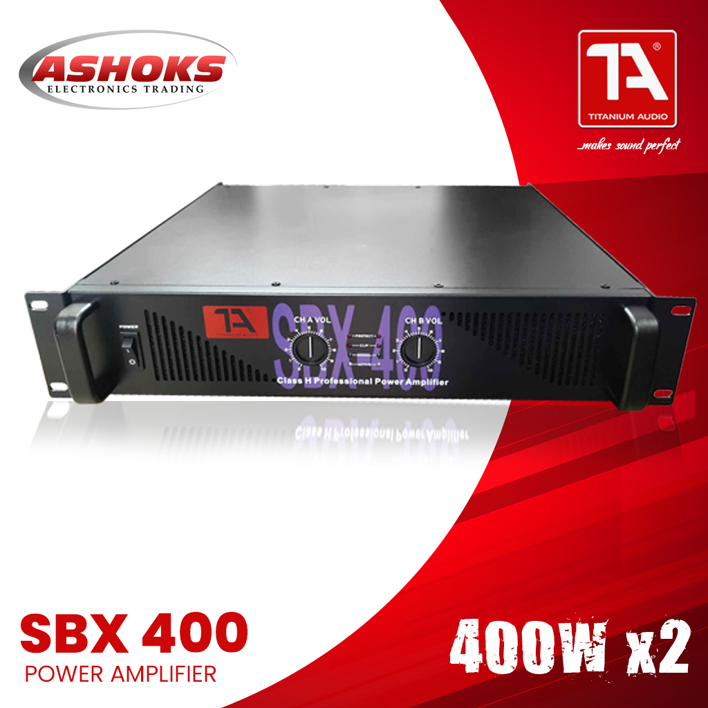 Titanium Audio SBX 400 / Professional Power Amplifier / High Performance / 400W x 2