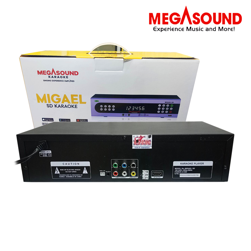 Megasound MS Migael / SD karaoke Player / 128Gb / 20000+ Built-in OPM and English Songs / with Wired Mic