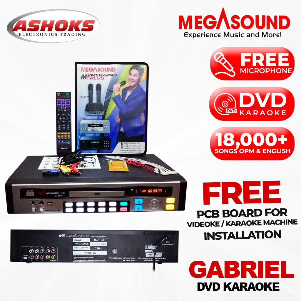 Megasound MS Gabriel / DVD Karaoke Player / Over 18,000+ Songs / with Wired Mic