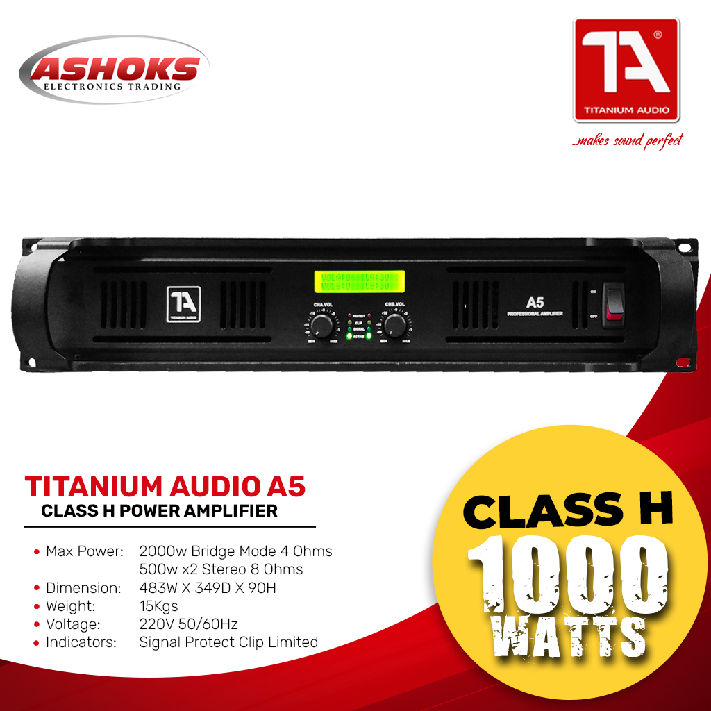 Titanium Audio A5 Professional Amplifier / Class H Power Amplifier / A series / Titanium Audio / karaoke Amplifier