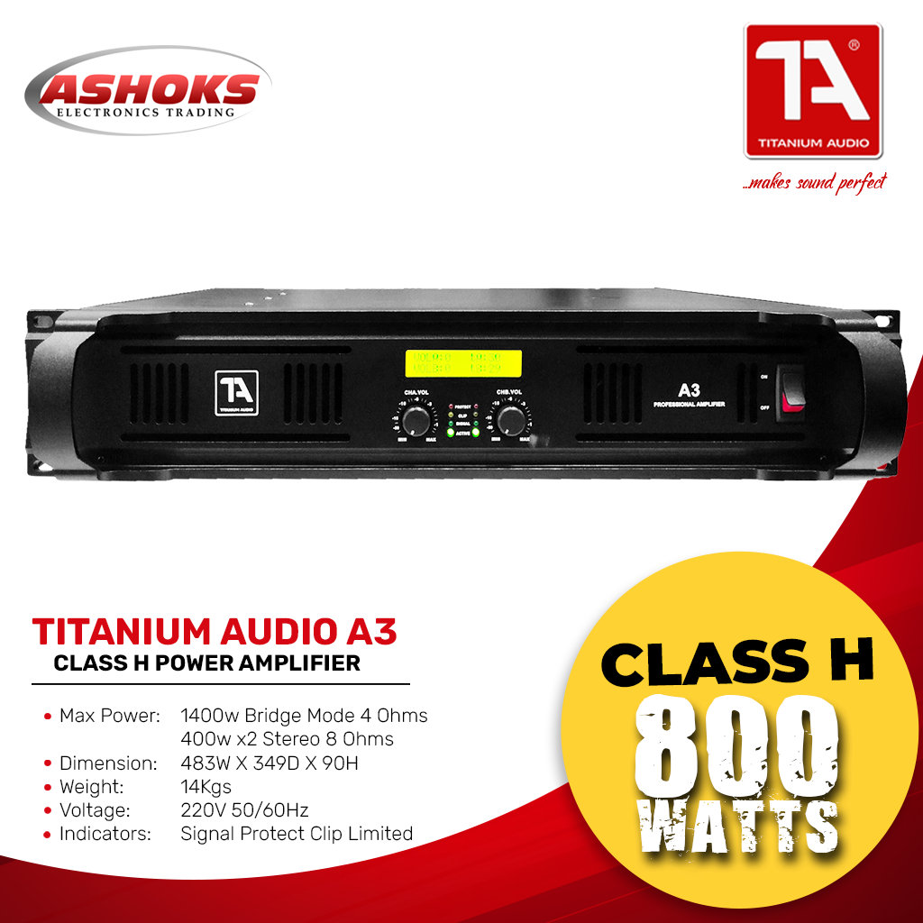 Titanium Audio A3 Professional Amplifier / Class H Power Amplifier / A series / Titanium Audio