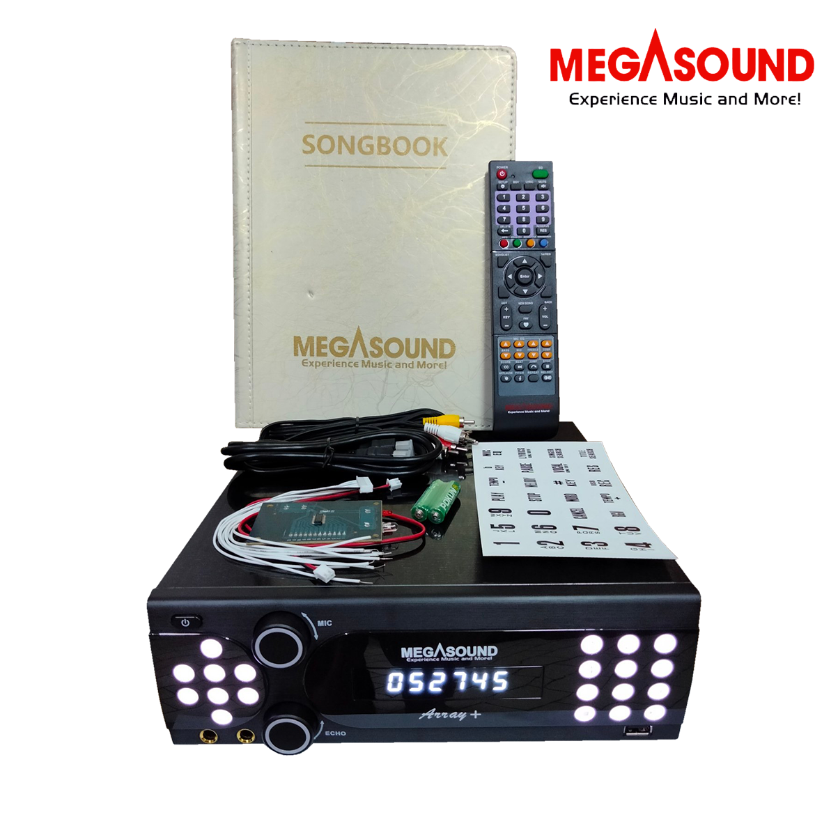 Megasound Array+ Karaoke Player / 1TB HDD / 75000 Built in Songs / with Wired Mic /Megasound Karaoke