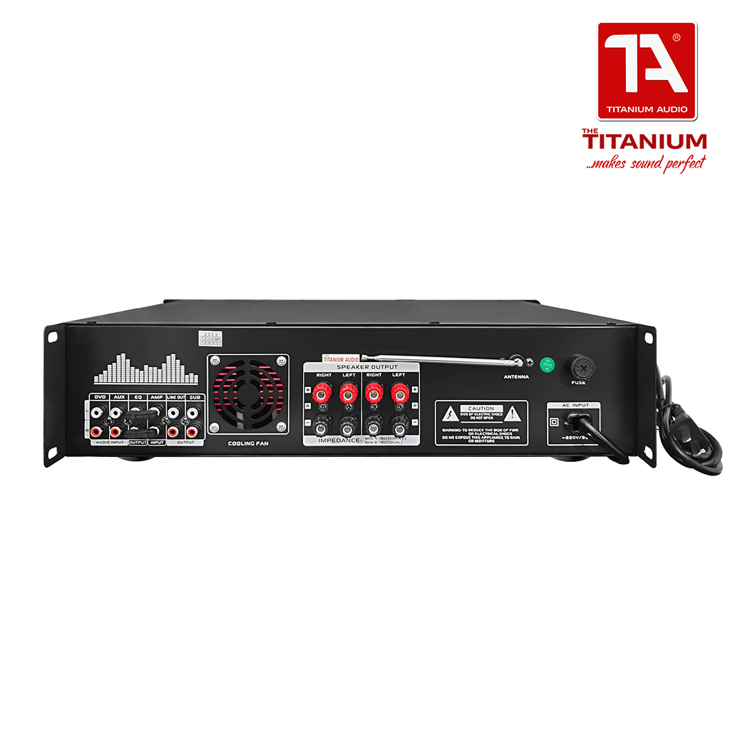 Titanium Audio 7120 Amplifier / 1500W / Bluetooth, USB, SD Card / Karaoke Amplifier