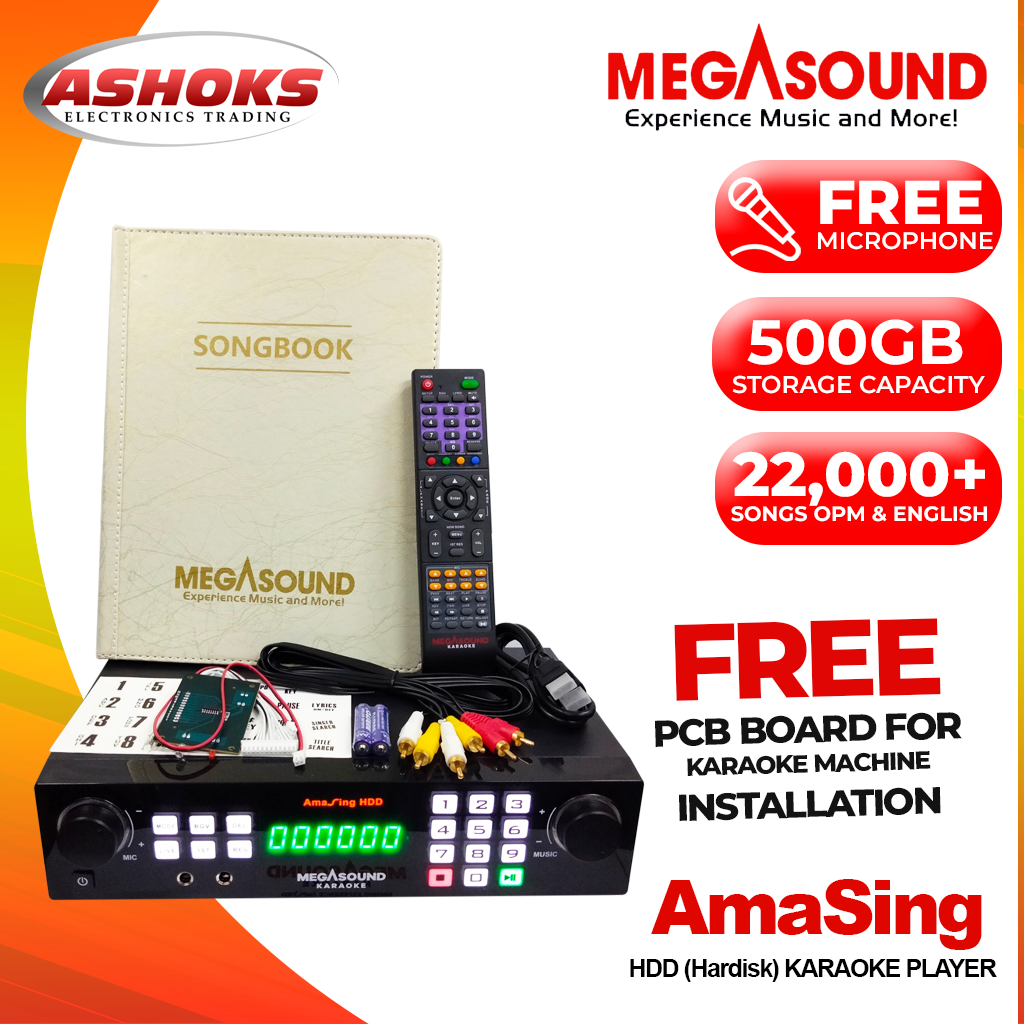 Megasound Amasing HDD karaoke / TB / 22,000+ Songs / with Wired Mic / Karaoke Player / Megasound karaoke