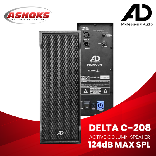 AD Delta C 208 / Active 2 Way Speaker / 700W /124 dB MAX SPL / FIR Phase / Active Speaker / Karaoke Speaker