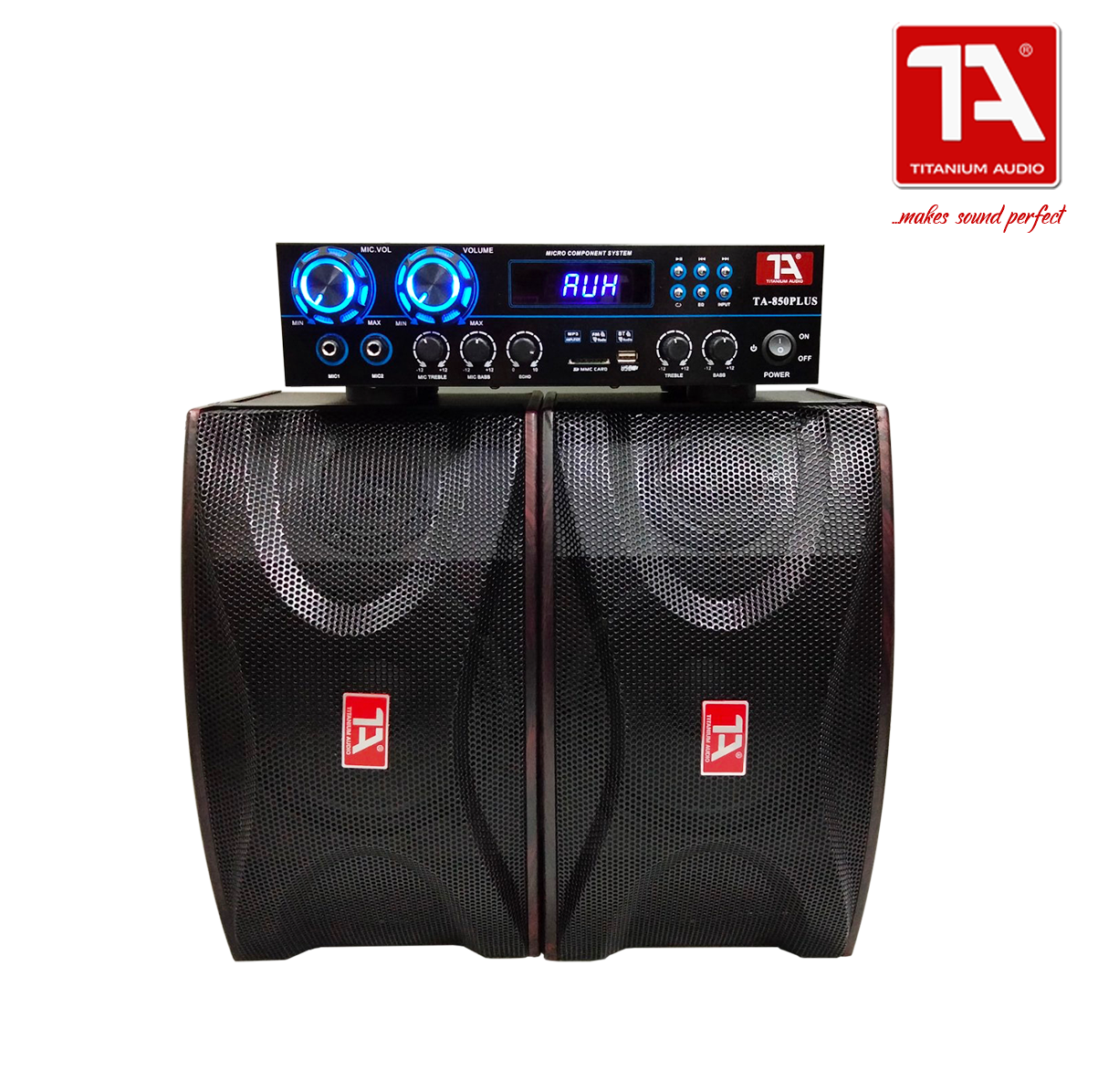 Titanium Audio 1050 Pro Component System / 2 Way Speaker / 10 inch Woofer / USB, FM, BT /TA 1050 Pro