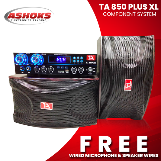 Titanium Audio 850 Plus XL Component System / 2 way Speaker 8 inch woofer / USB,FM,BT / TA 850 Plus