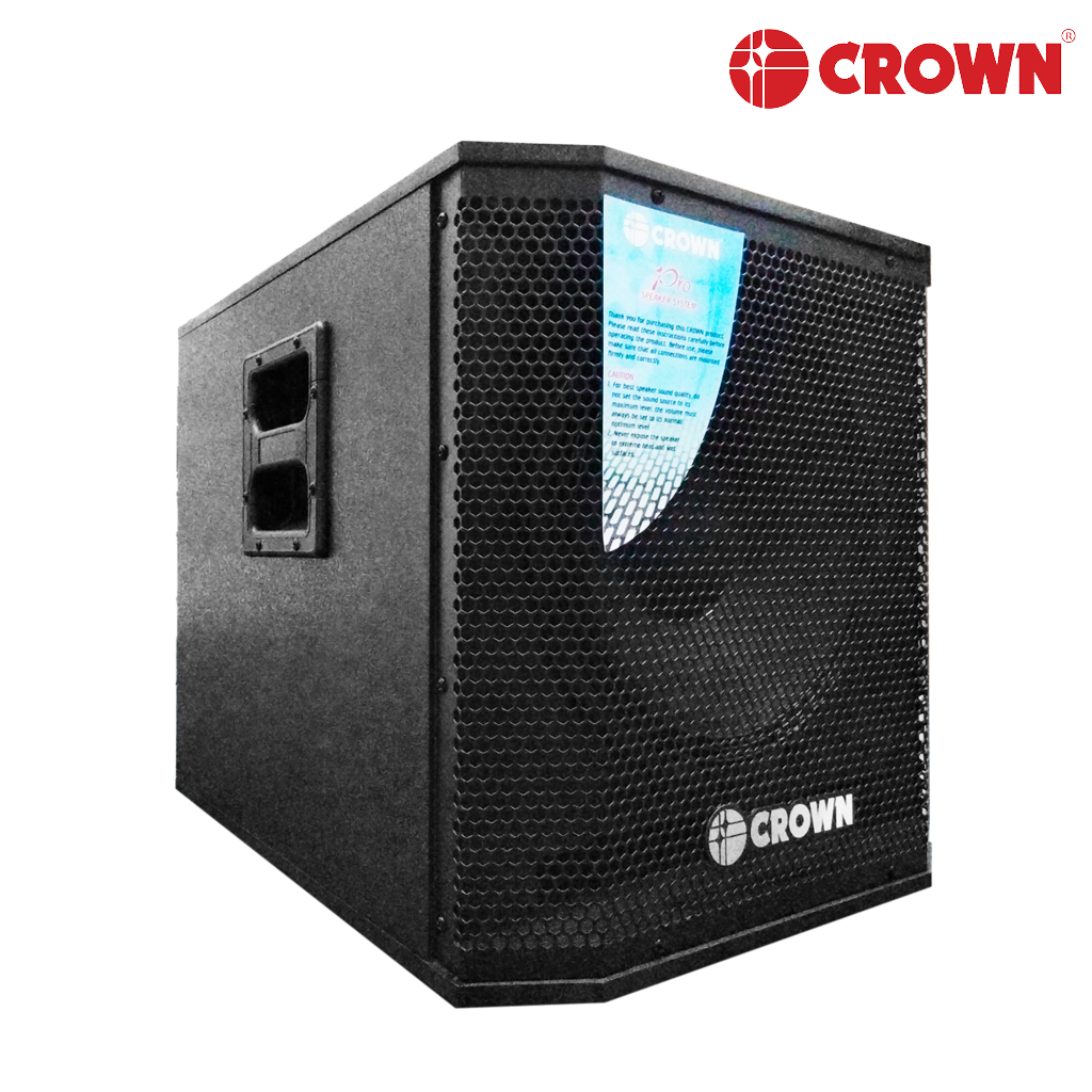 Crown BF 12SA Active Subwoofer / 350W / Karaoke Speakers / Volume level control / 12inch woofer / 4 to 8 Ohms / Crown