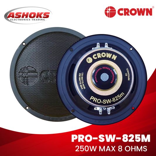 Crown Pro-SW-825M/8 OHMS Dual Impedance/ Crown Pro-SW-825M/Professional Hi-FI- Subwoofer