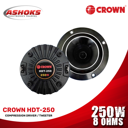 Crown Pro HDT-250/ 250Watts 8 Ohm/Crown Pro HDT250 Tweeter/Compressor Diver/ Original Crown