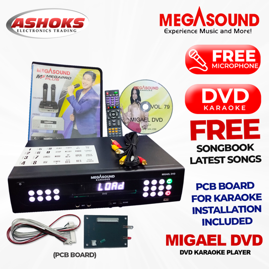 Megasound Migael DVD  / 23k Built In Opm and English Songs / Ms. Migael DVD Karaoke