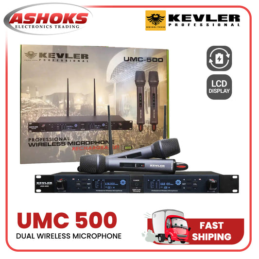 Kevler UMC-500/Regarchable Battery with LED Display/200 Selectable Frequency/Dual UHF 1100mAh
