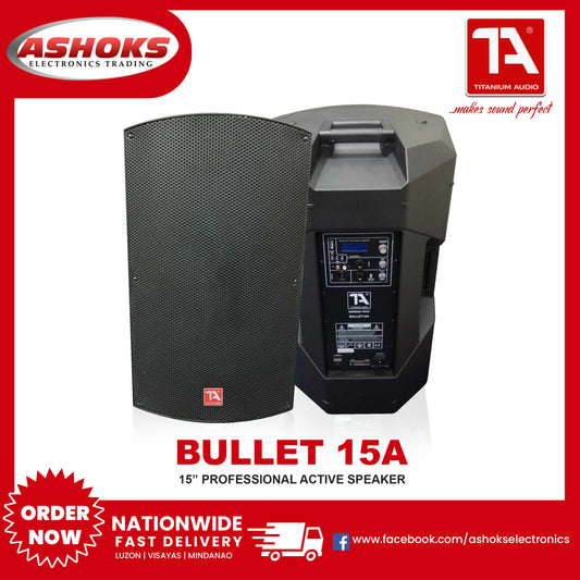 Titanium Audio Bullet 15A Pro Active Speaker / 15 inch woofer / 1600Watts / TA Bullet-15A