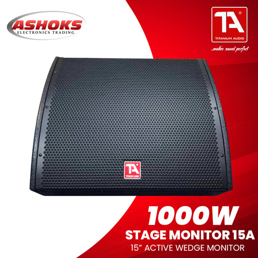 Titanium Audio Monitor 15A/Max Power 1000W-LCD Display - Impedance 4Ohm-Processional Active Speaker