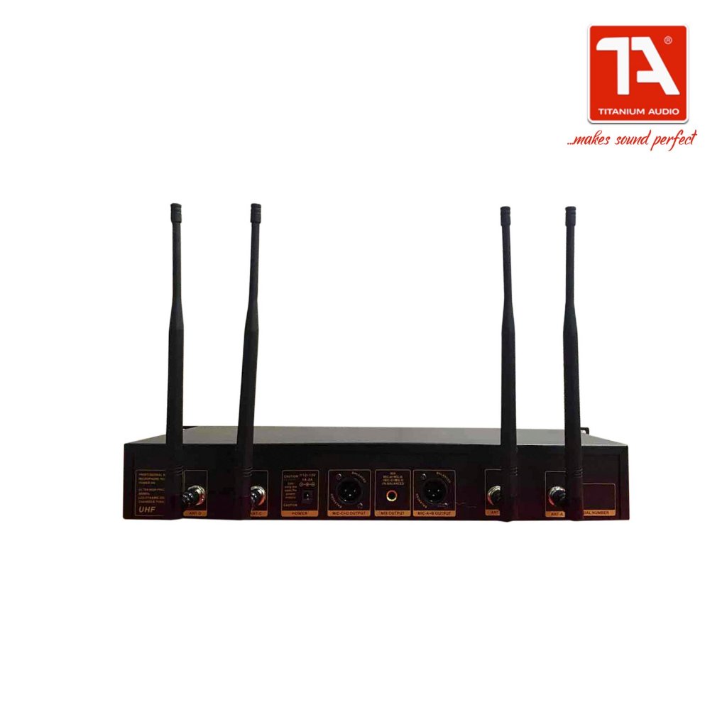 Titanium Audio Hybrid Microphone/Professional Wireless Microphone/Dual UHF Rechargeable Wireless