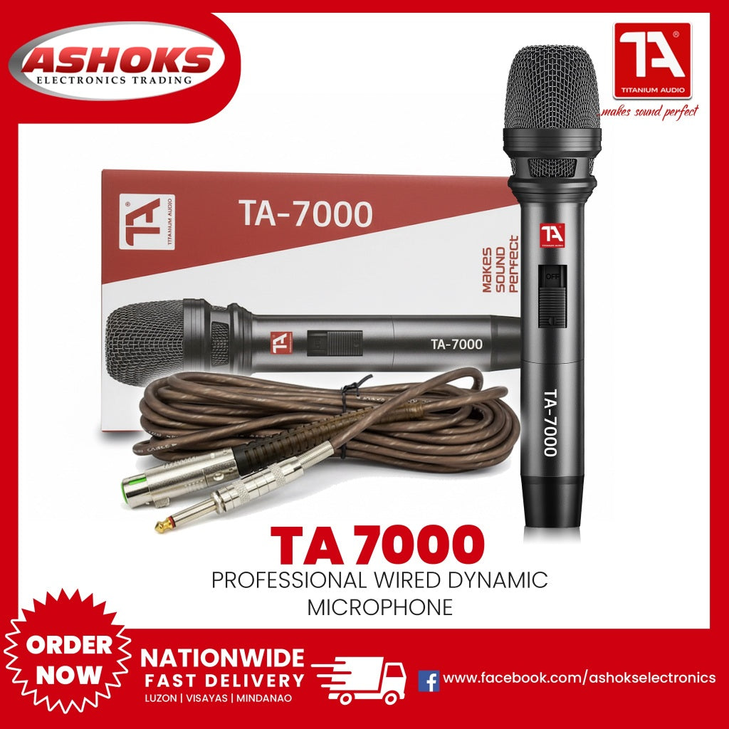 Titanium Audio 7000 / Professional Wired Microphone / TA 7000 Wired Mic / Titanium Audio