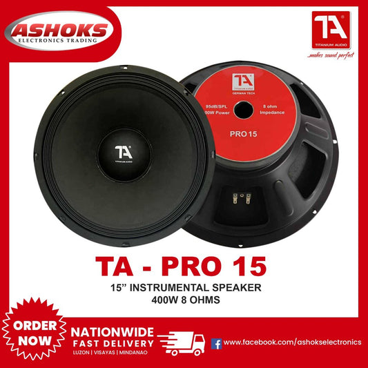 Titanium Audio Pro 15 / 15 inch Instrumental Speaker / 400w / Woofer Speaker / Titanium Audio