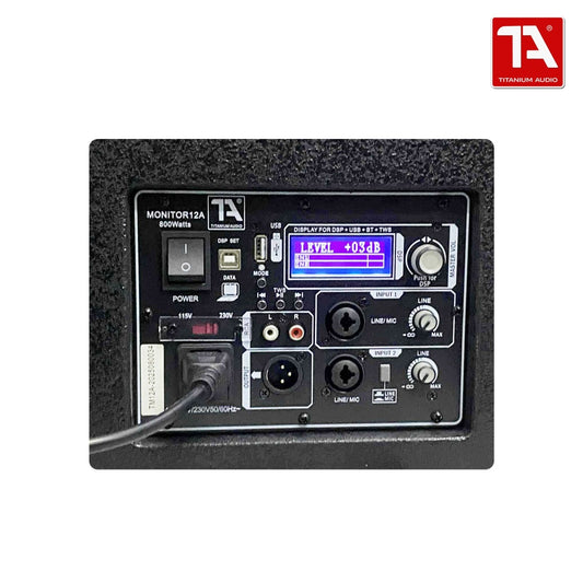 Titanium Audio Stage Wedge Monitor 12A Active Speaker 800W W/ LCD display / TA Monitor 12A