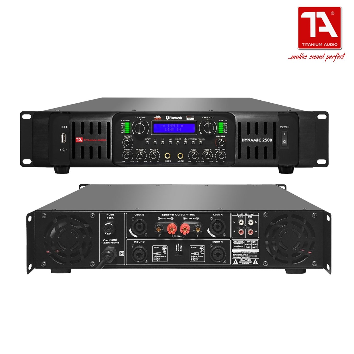 Titanium Audio Dynamic 2500 / DSP Professional Amplifier / TA Dynamic 2500 Amplifier / Titanium Audio