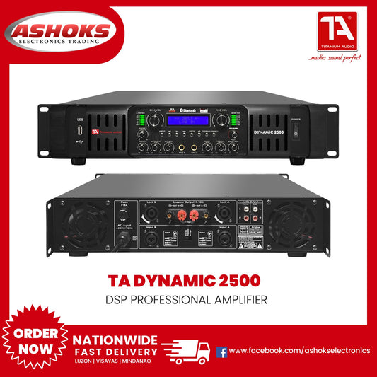 Titanium Audio Dynamic 2500 / DSP Professional Amplifier / TA Dynamic 2500 Amplifier / Titanium Audio