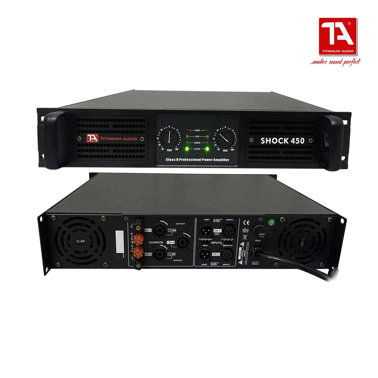 Titanium Audio Shock 450 Amplifier / Class H Professional Power Amplifier / TA Shock 450 Amplifier / Titanium Audio