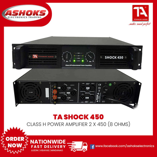 Titanium Audio Shock 450 Amplifier / Class H Professional Power Amplifier / TA Shock 450 Amplifier / Titanium Audio